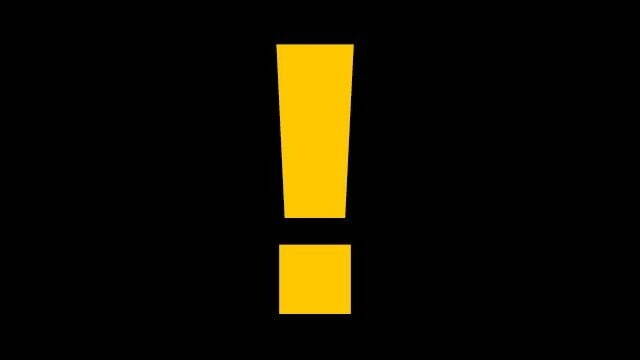 Yellow exclamation mark 